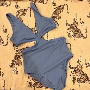 Aerie french blue cut-out one-piece Swimsuit